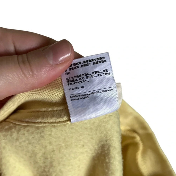 Levi’s • Yellow Crew Neck Crop Sweater - Picture 5 of 6